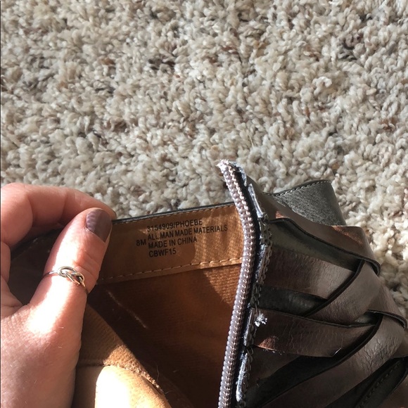 EuroSoft Grey + Brown Strappy Ankle Boots - Picture 4 of 5